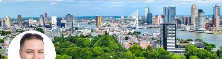 Rotterdam: de Erasmusbrug en de skyline aan de Maas
